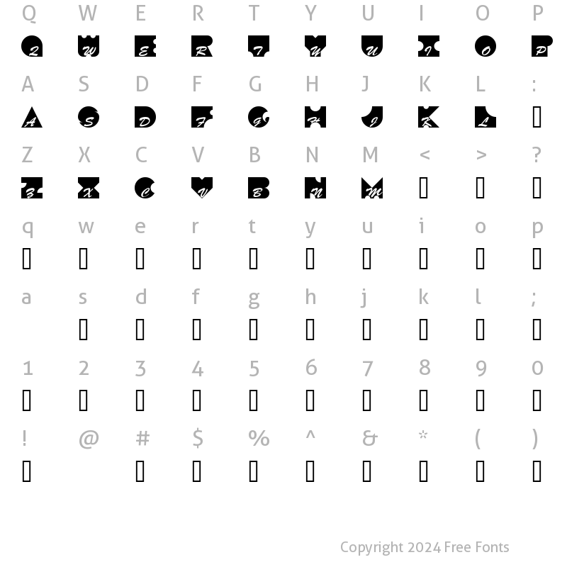 Character Map of Kontrast Regular