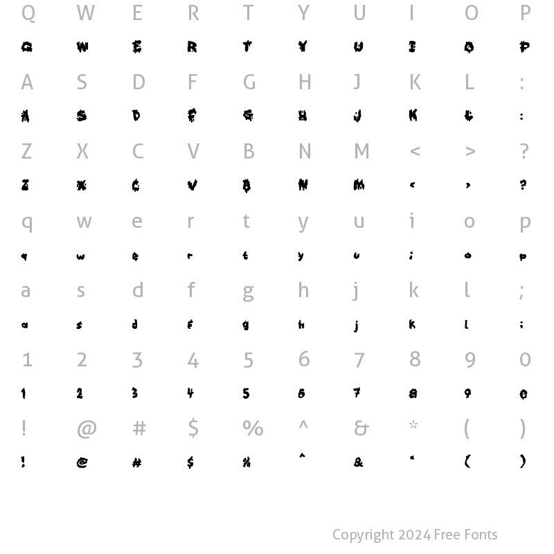 Character Map of Kookaburra Regular