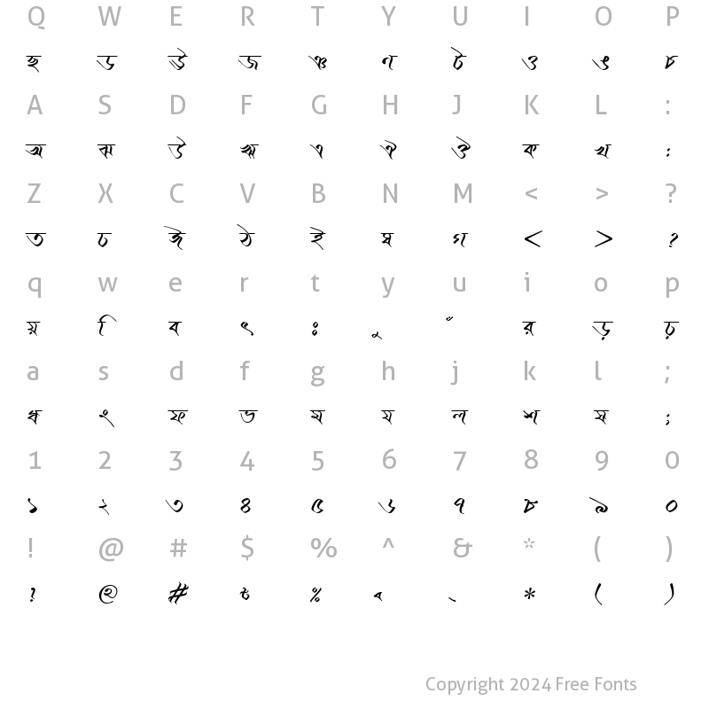 Character Map of KopotakshaMJ Italic