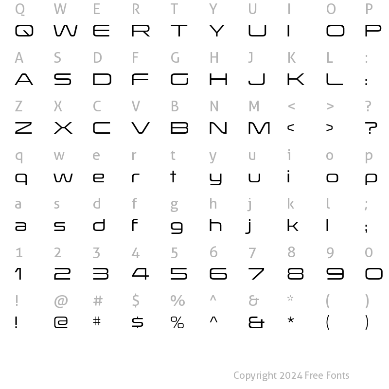 Character Map of Korataki Light