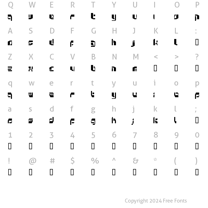 Character Map of Kosmonaut Regular