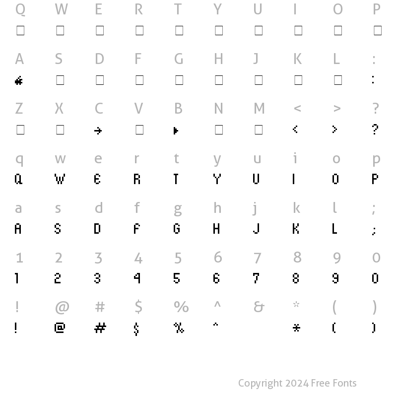 Character Map of Kovensky-medium Medium