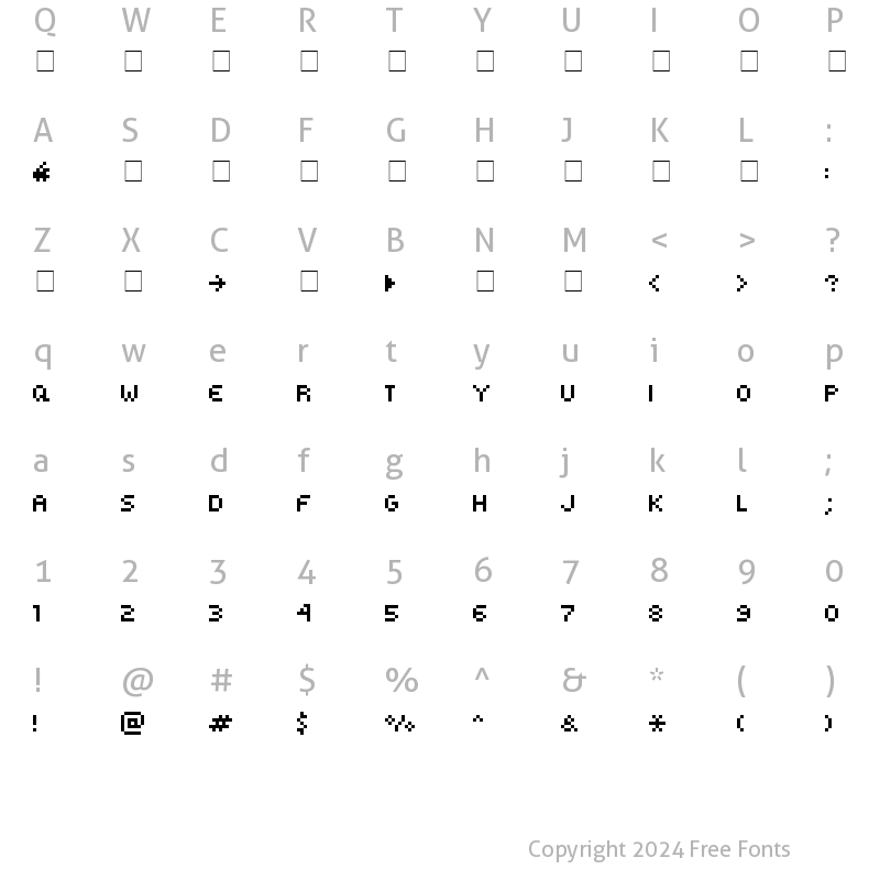 Character Map of Kovensky-small medium