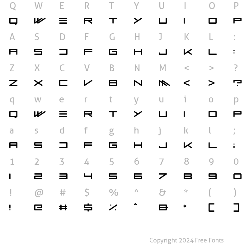 Character Map of Kozmik Vibez Regular