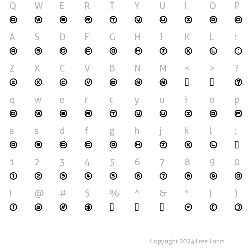 Character Map of K?Pill Regular