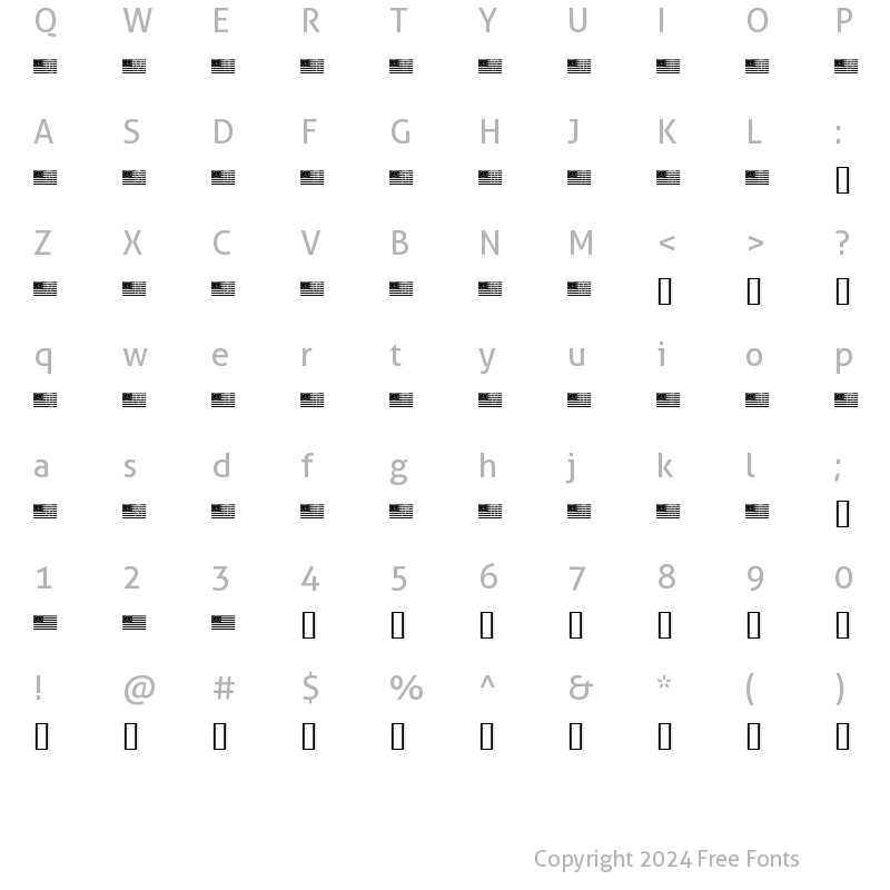 Character Map of KR A Time For Peace Regular