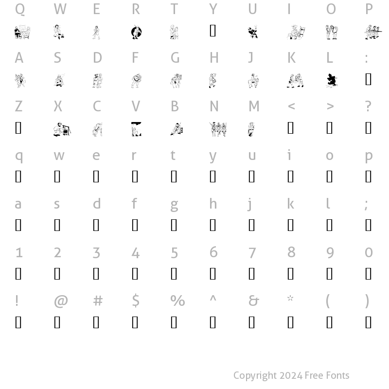 Character Map of KR Civil War Regular