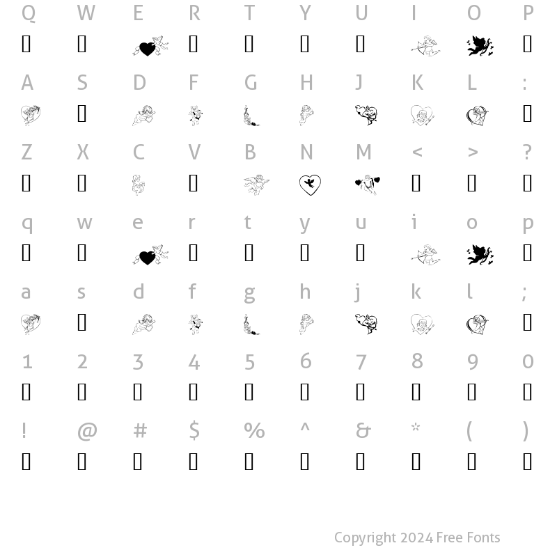 Character Map of KR Cupids Regular