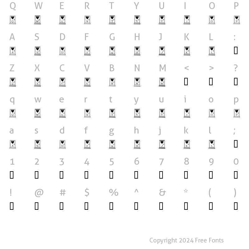 Character Map of KR Home Is Where The Heart Is Regular