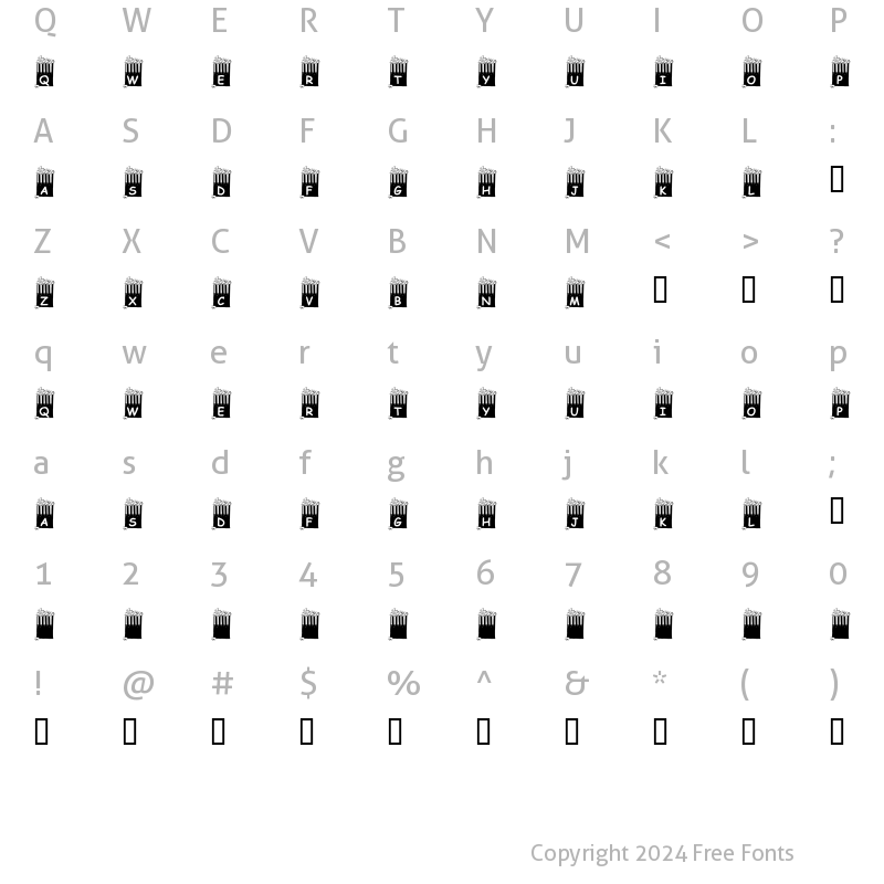 Character Map of KR Popcorn Time! Regular