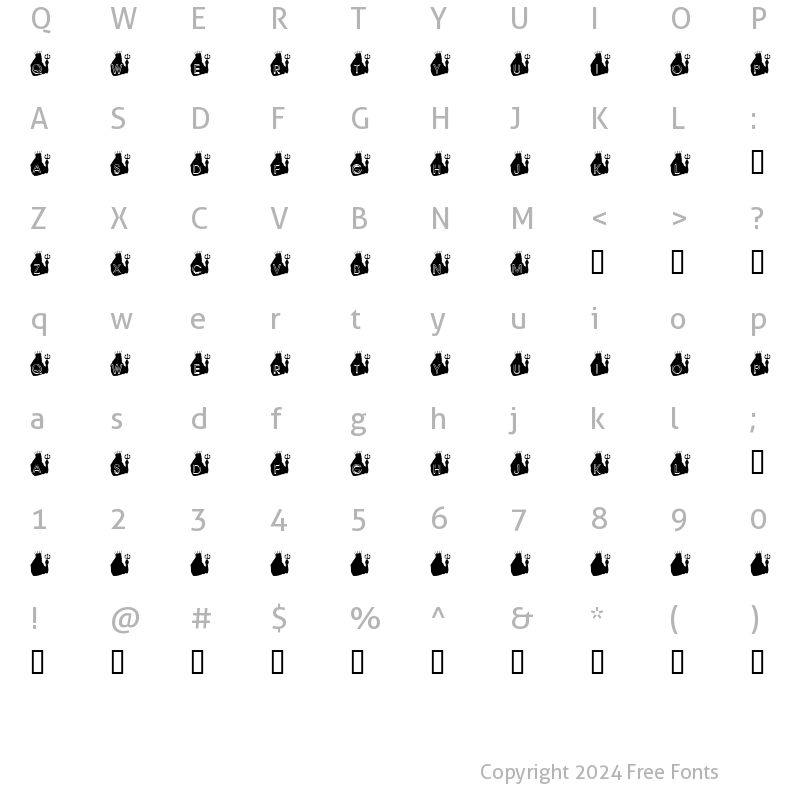 Character Map of KR Triton Regular