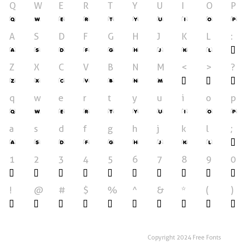 Character Map of KR Wings On High Regular