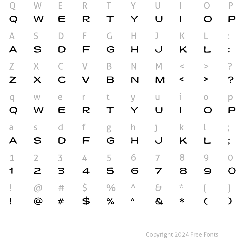 Character Map of Kramtone Regular