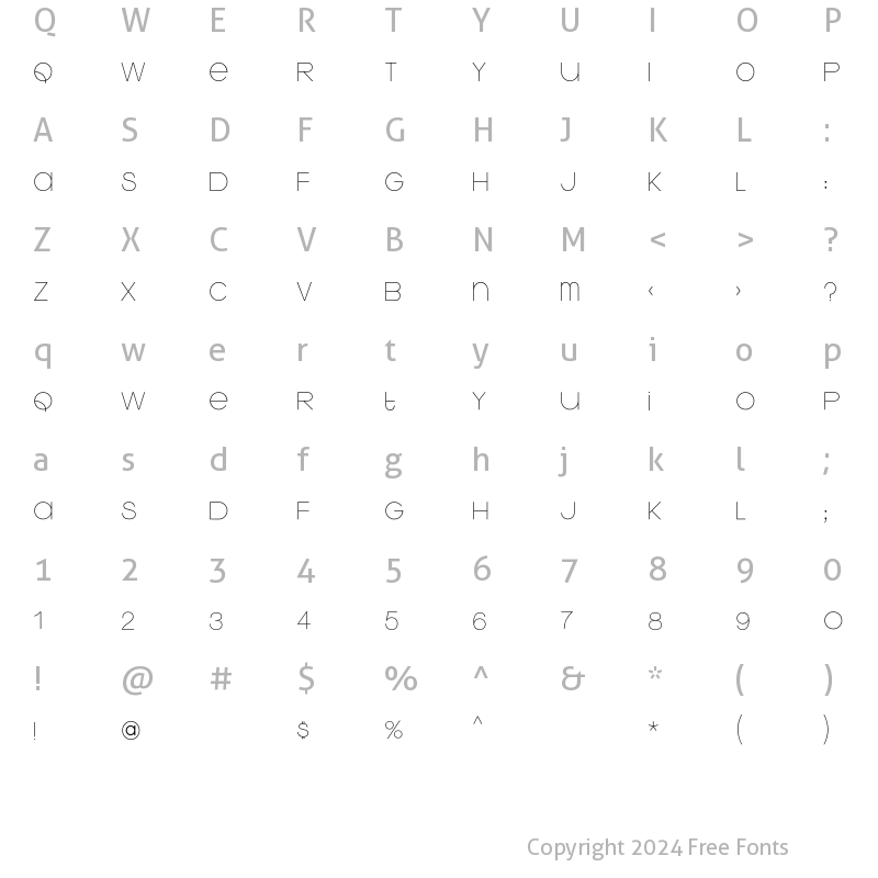 Character Map of Kravitz Regular