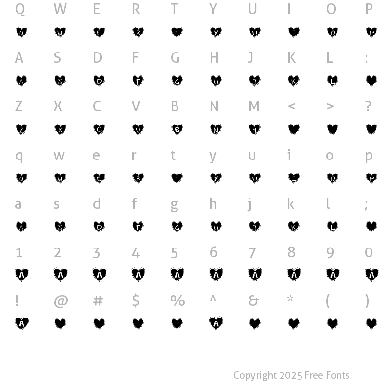 Character Map of Krishart Regular