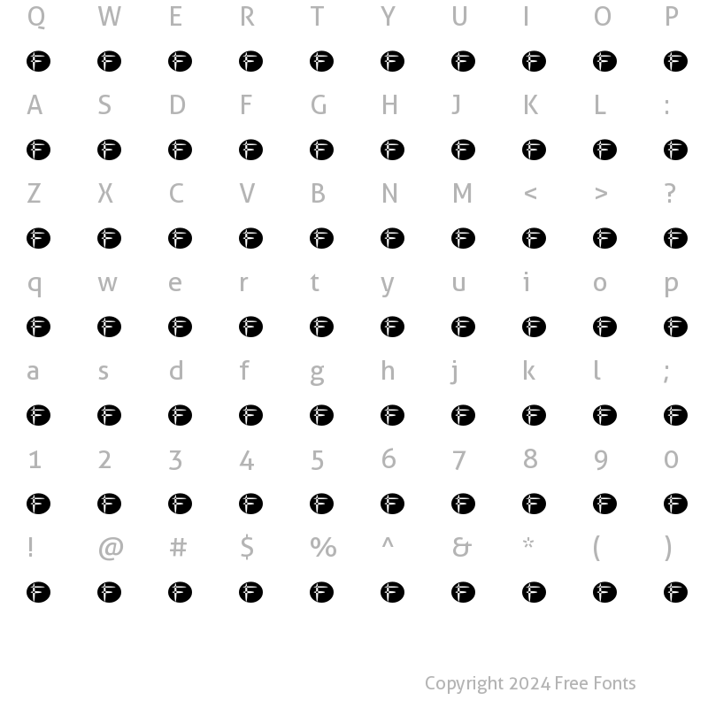 Character Map of Krismisc Regular