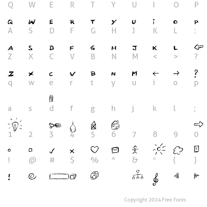 Character Map of KRITZEL KRITZEL