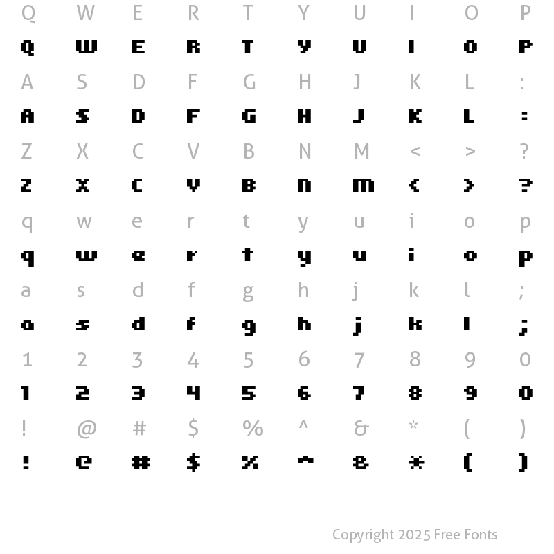 Character Map of kroeger 05_65 Regular