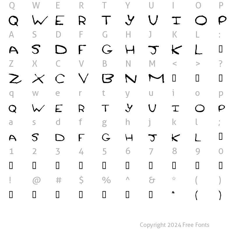 Character Map of Krust Regular