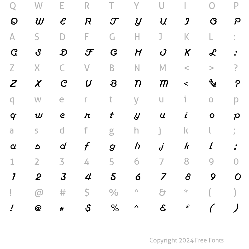 Character Map of Krypton Regular