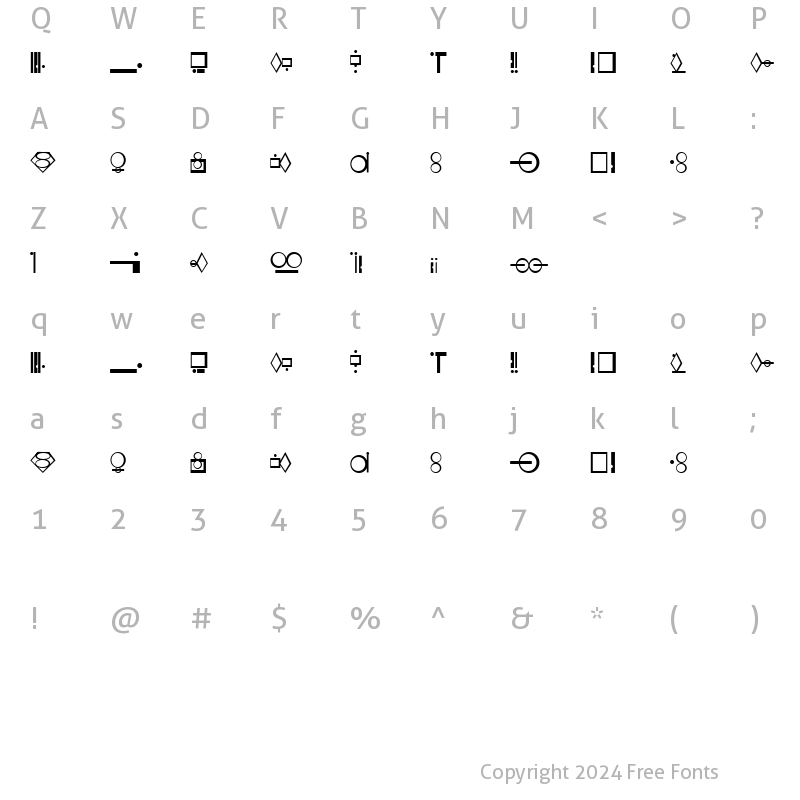 Character Map of Kryptonian Regular