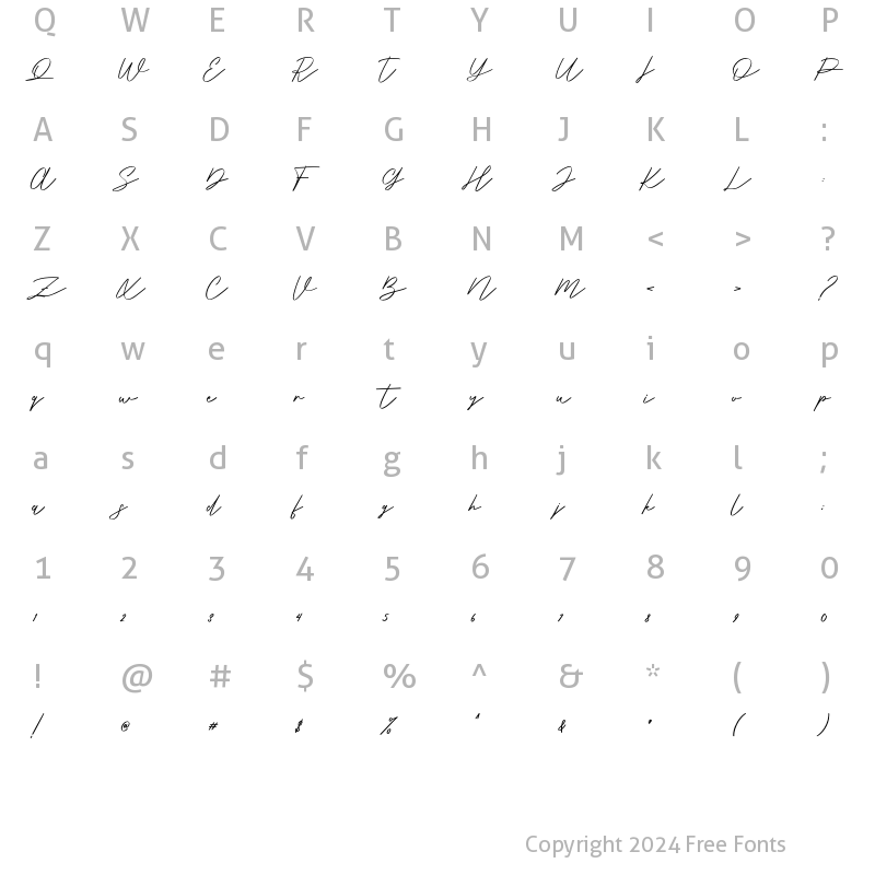 Character Map of Krysttal Spears Regular