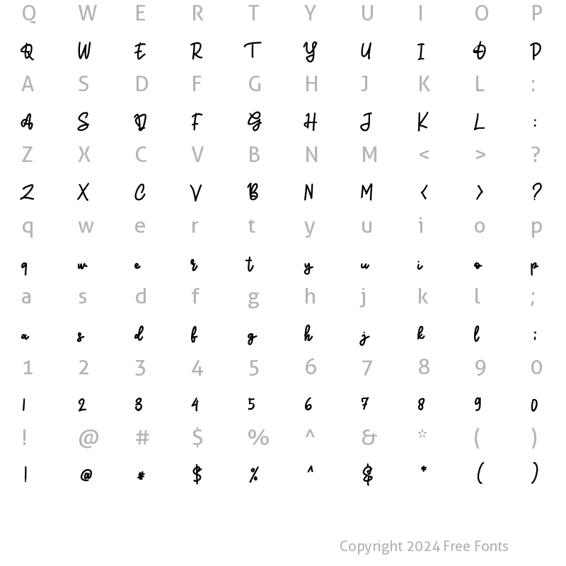 Character Map of Kubite Regular