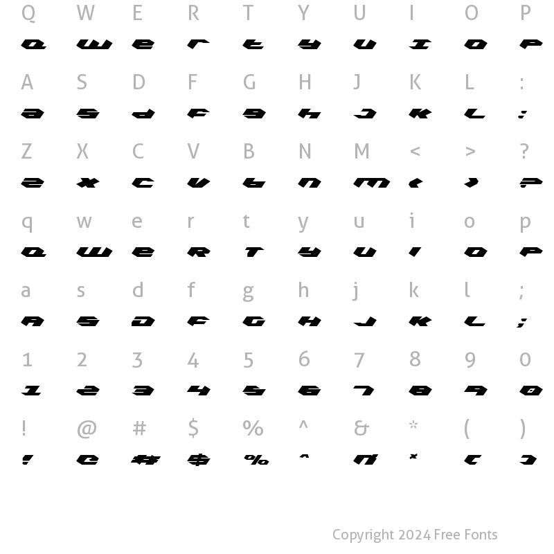 Character Map of Kubrick Regular