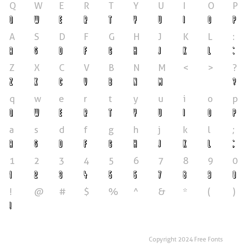 Character Map of Kuchen Hollow Regular