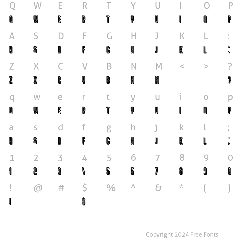 Character Map of Kuchen Regular