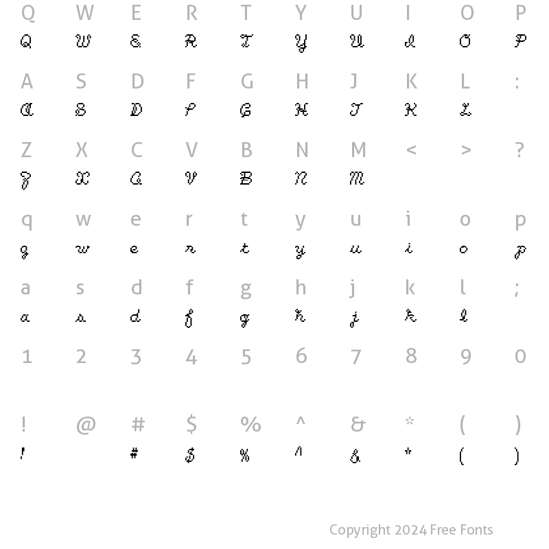 Character Map of Kuchibue Regular