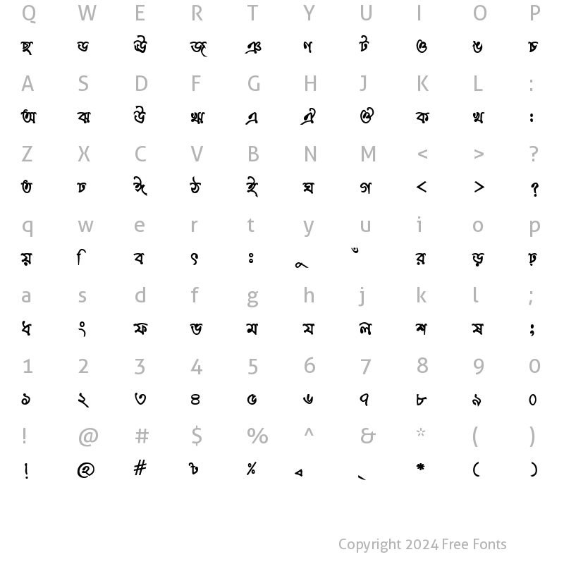 Character Map of KumarkhaliMJ Bold