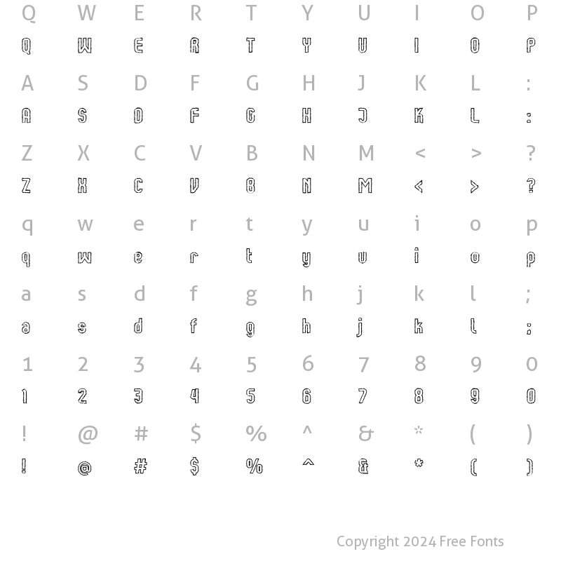 Character Map of Kumba Claw Outline