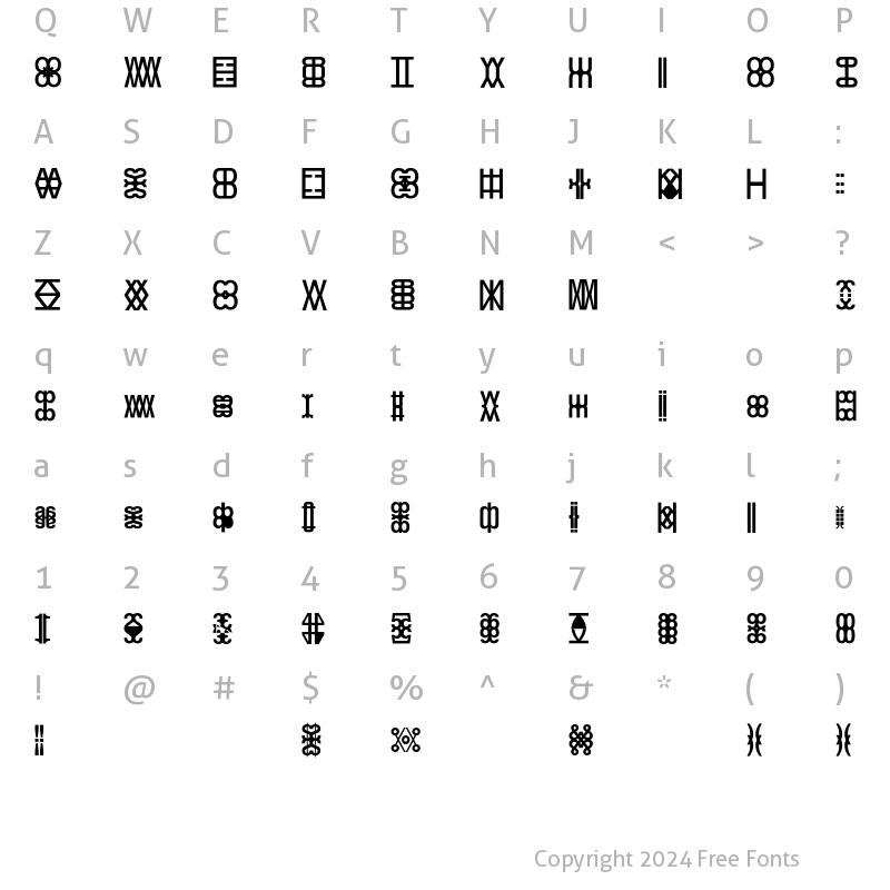 Character Map of Kwarthel Regular