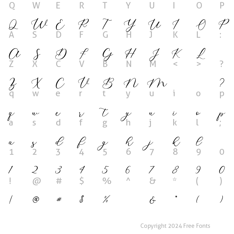 Character Map of Kyrielle Regular