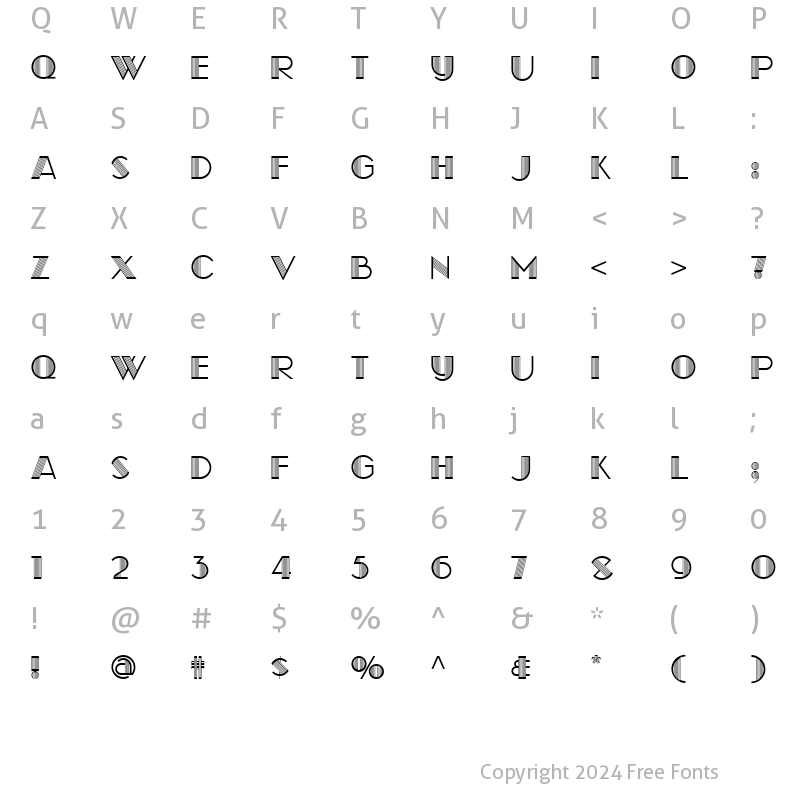 Character Map of La Coupole NF Regular