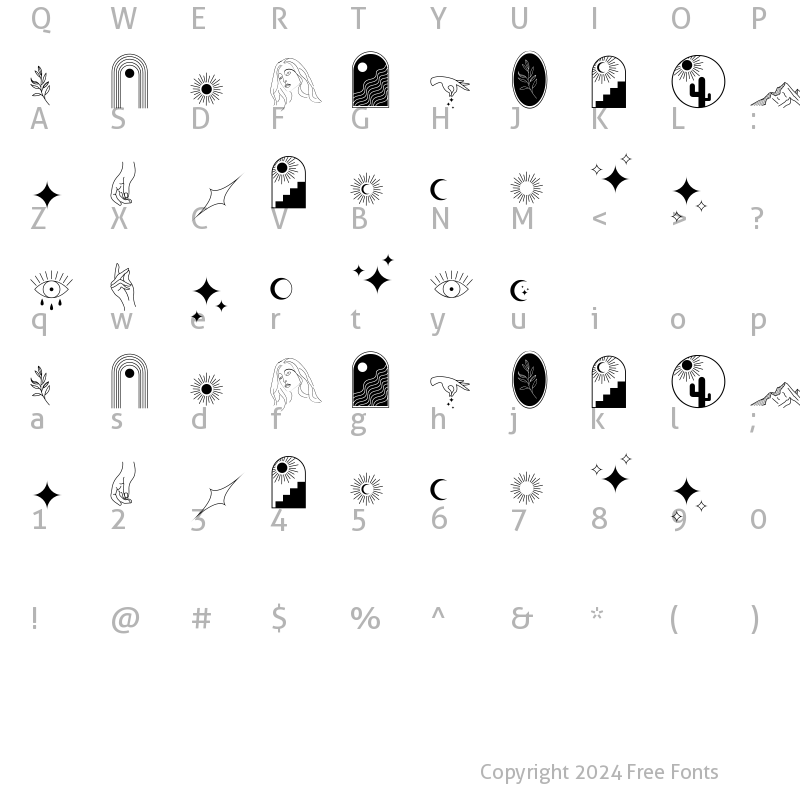 Character Map of La Obrige Icon Icon