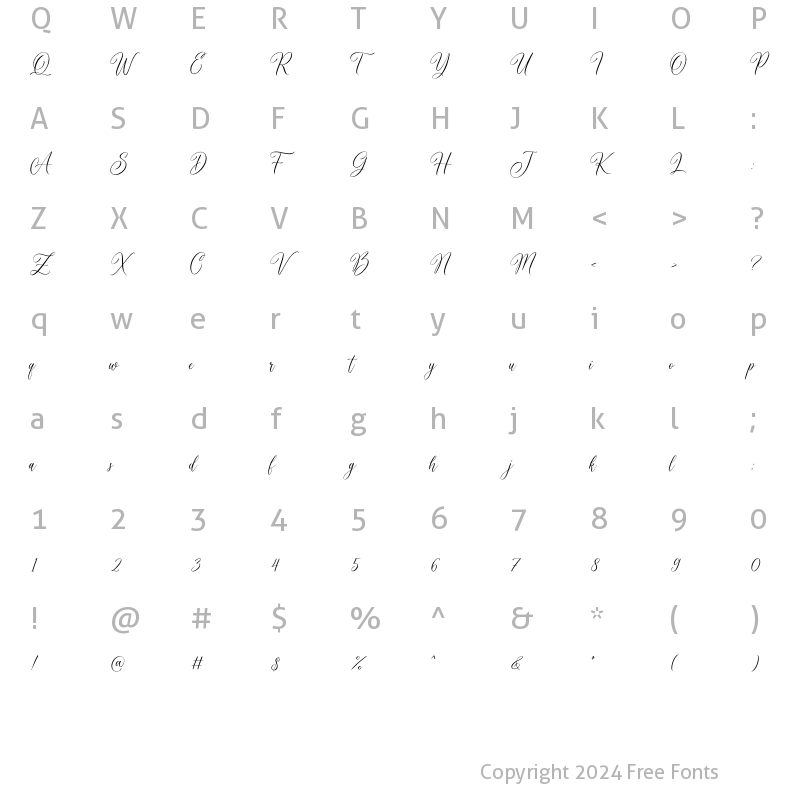 Character Map of La Villette Regular