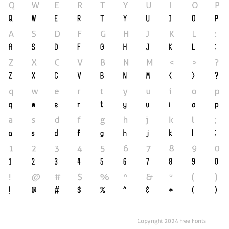 Character Map of LABMagic Regular