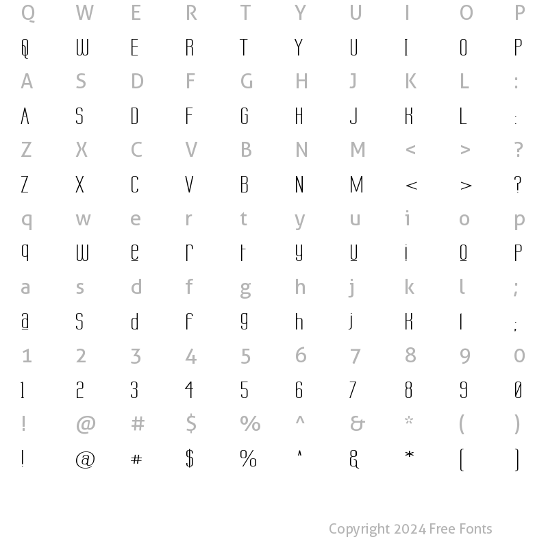 Character Map of Labtop Unicase Upper Wide Regular