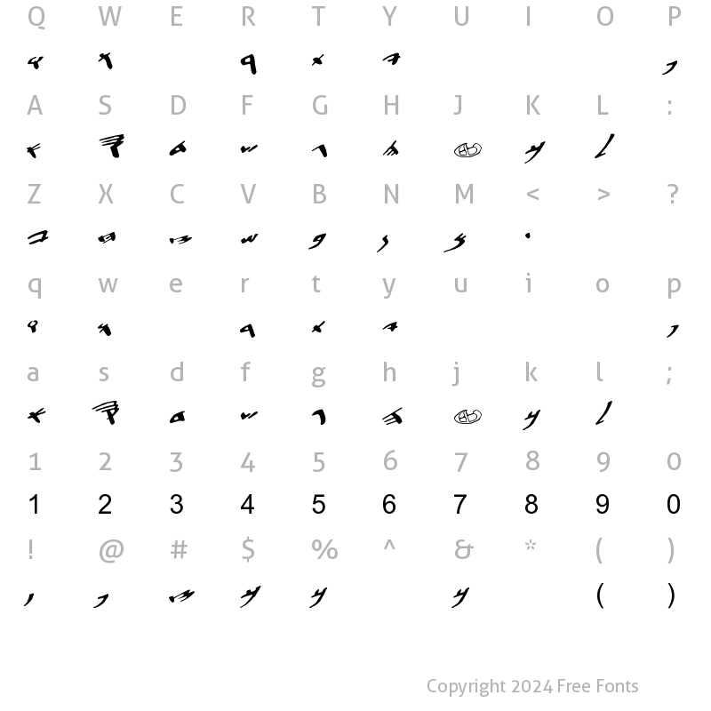 Character Map of Lachish 3 Regular