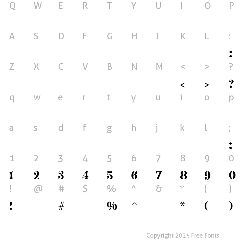 Character Map of LadyFairC Regular