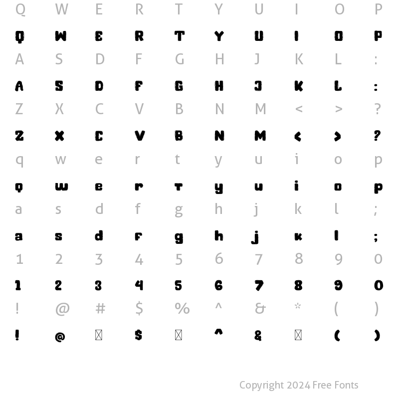 Character Map of Laekar Regular