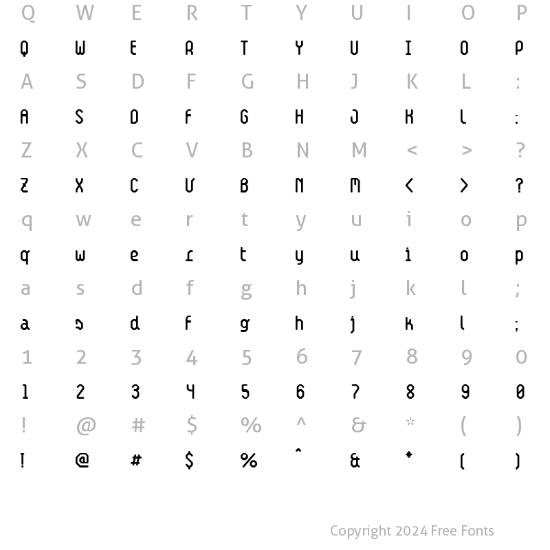 Character Map of LAfacture Normal