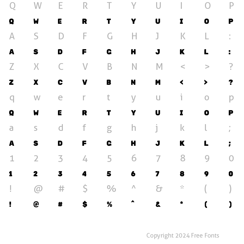 Character Map of Lageq Bold Bold