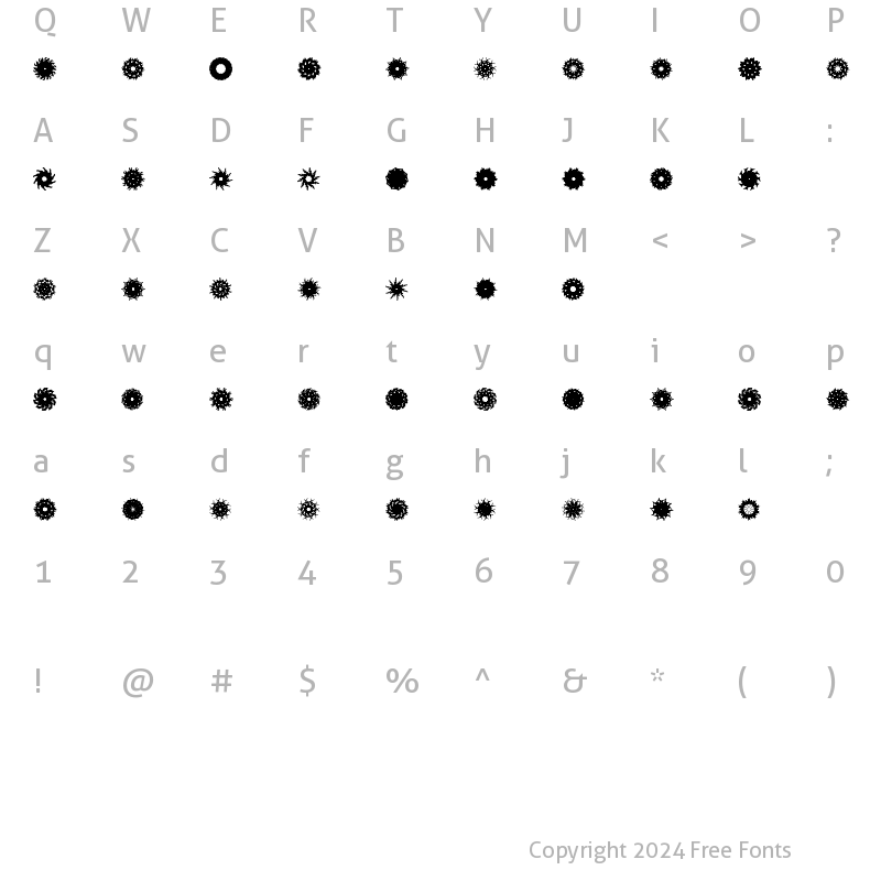 Character Map of LaMorte4 LaMorte4