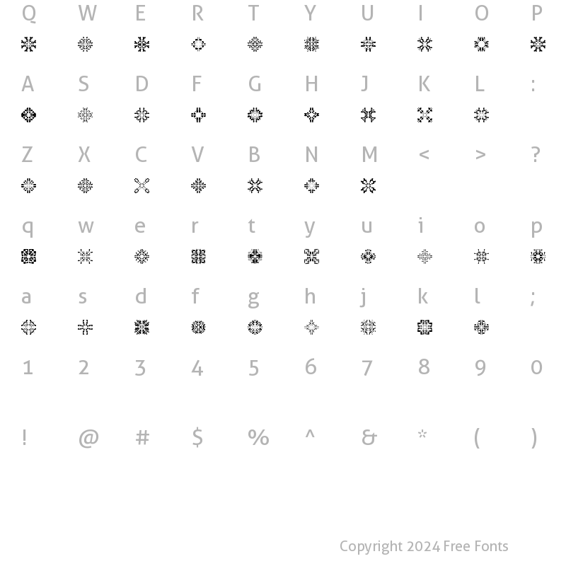 Character Map of LaMorte8 LaMorte8