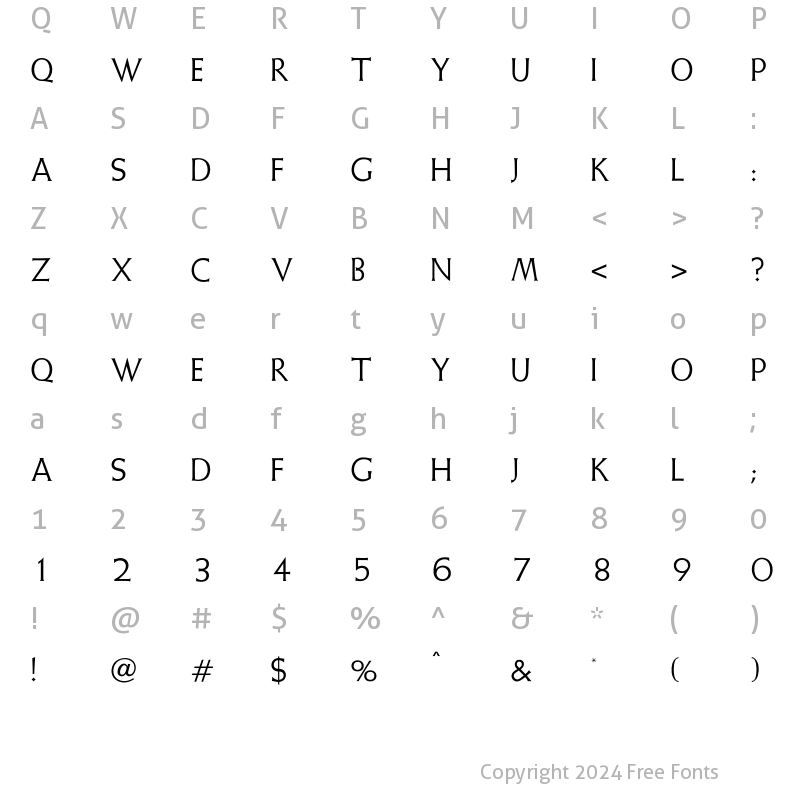 Character Map of LangerInitialien Regular