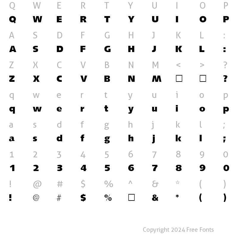 Character Map of LansetteSSK Regular