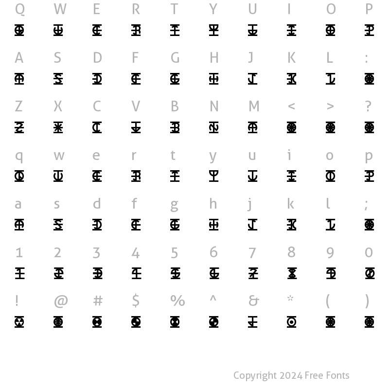 Character Map of Lantern Regular